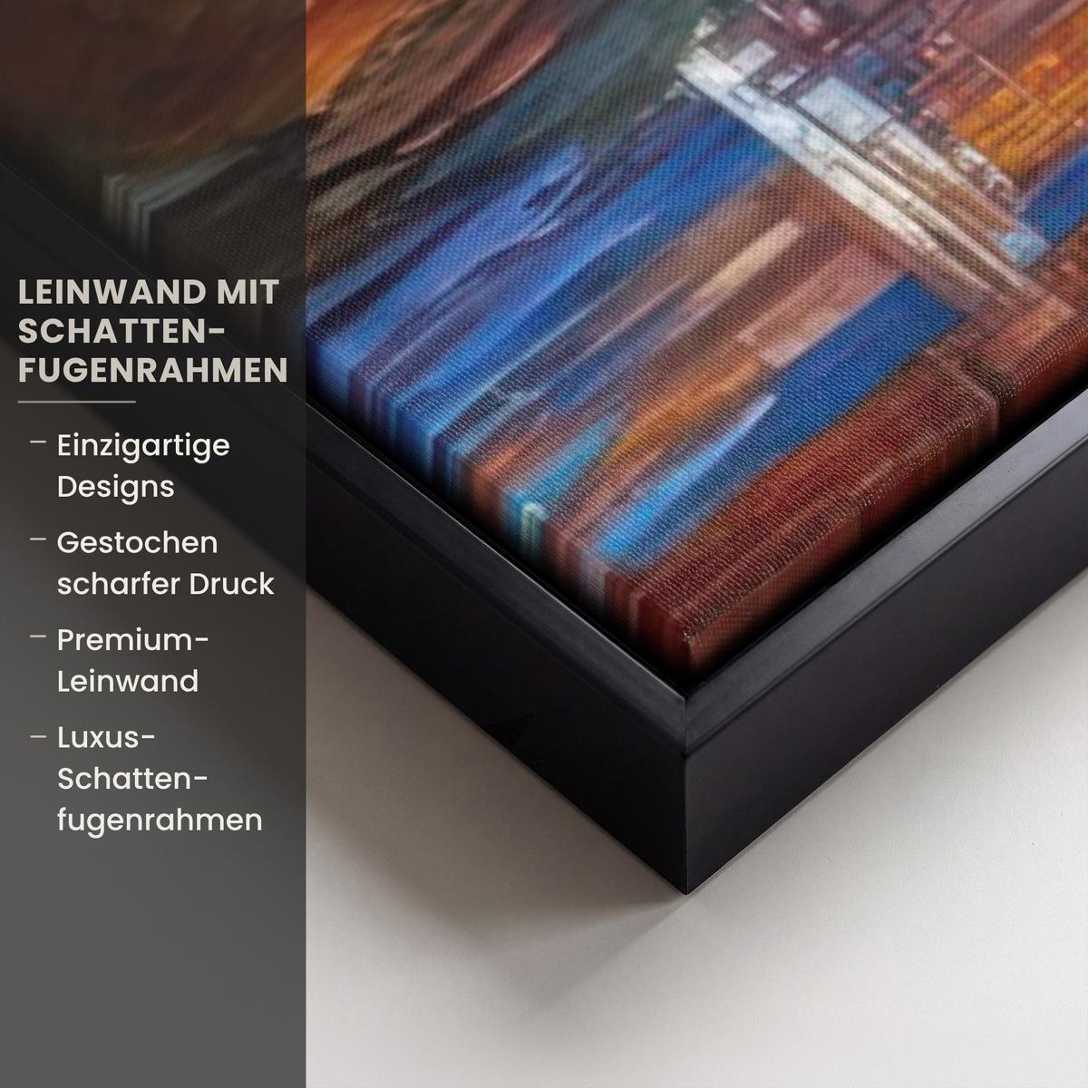 LEINWAND Bilder mit Rahmen - Landschaft - Wald - Farben - Natur - 60x90 - Multicolor, Textil (60/90cm) - MuchoWow