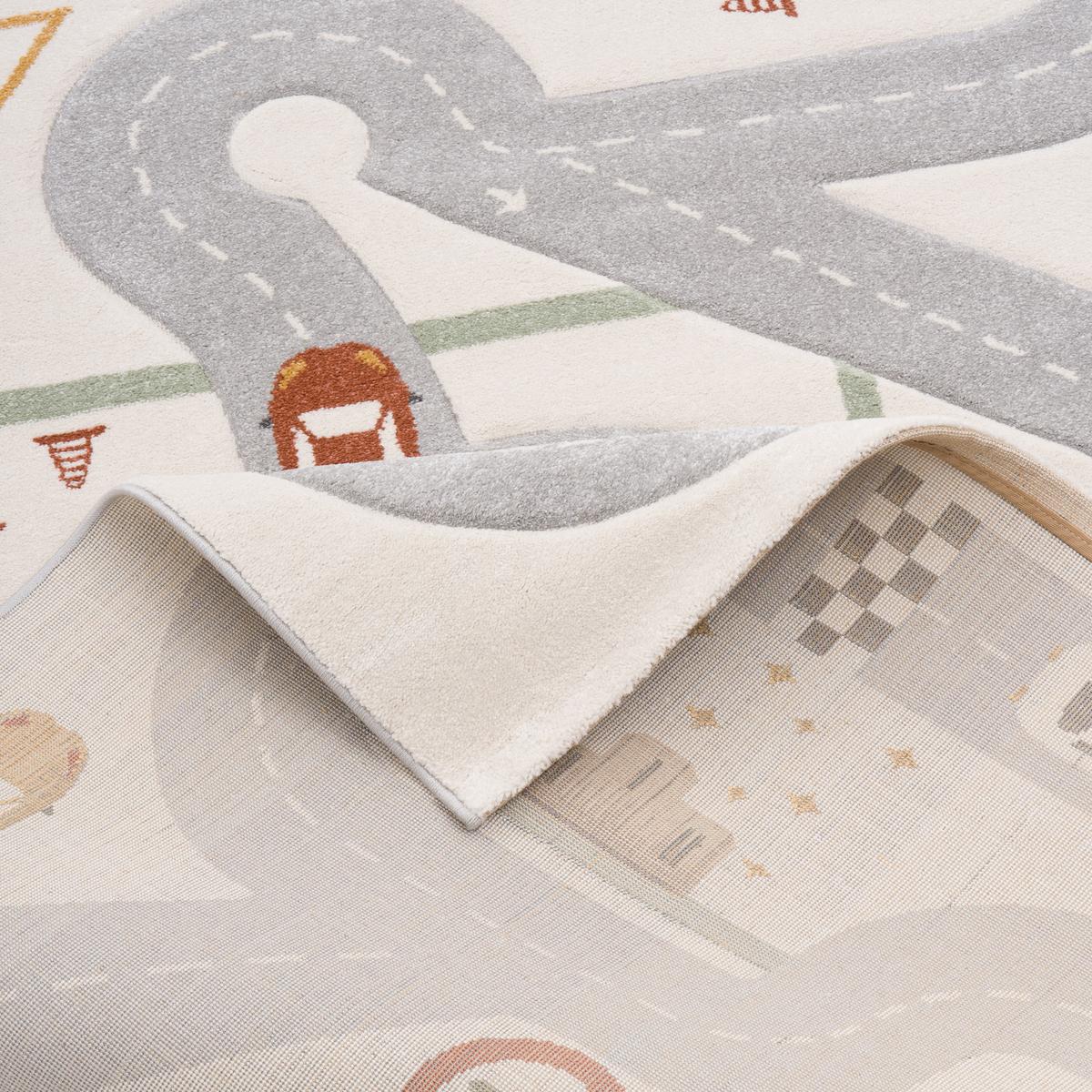 KINDER TEPPICH MAUI KIDS RENNBAHN - Grau, Textil (200/290cm) - Pergamon