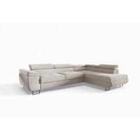 ECKSOFA Declan Mit Schlaffunktion - Weiß, Holzwerkstoff/Textil (277/203cm) - Fun Möbel