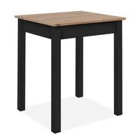 ESSTISCH Eiche Artisan, schwarz 60 x 67 cm, Küchentisch in modernem Design - Schwarz/Eiche Artisan, Holzwerkstoff/Kunststoff (67/60/76cm) - Furn.Design