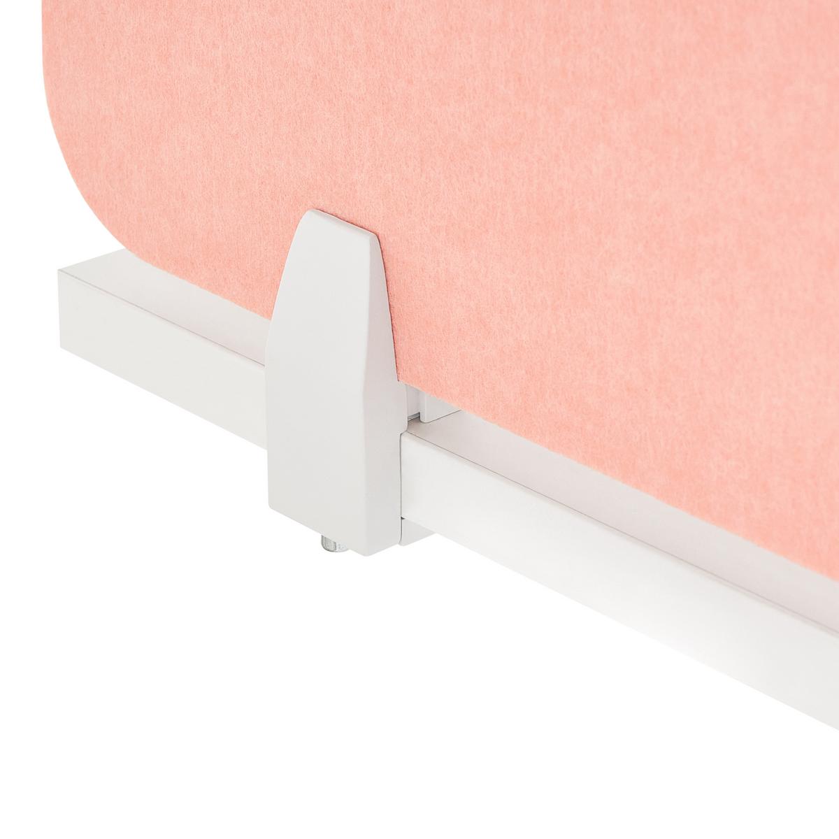 SCHREIBTISCHTRENNWAND 120/50 cm Pfirsichrosa Split - Pink, Textil (120/50/1cm) - Beliani