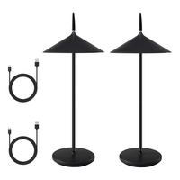 TISCHLEUCHTE Leuchtig 15.4/11.5/37.6cm（2er-set） - Schwarz, Kunststoff/Metall (15.4/11.5/37.6cm) - ZMH