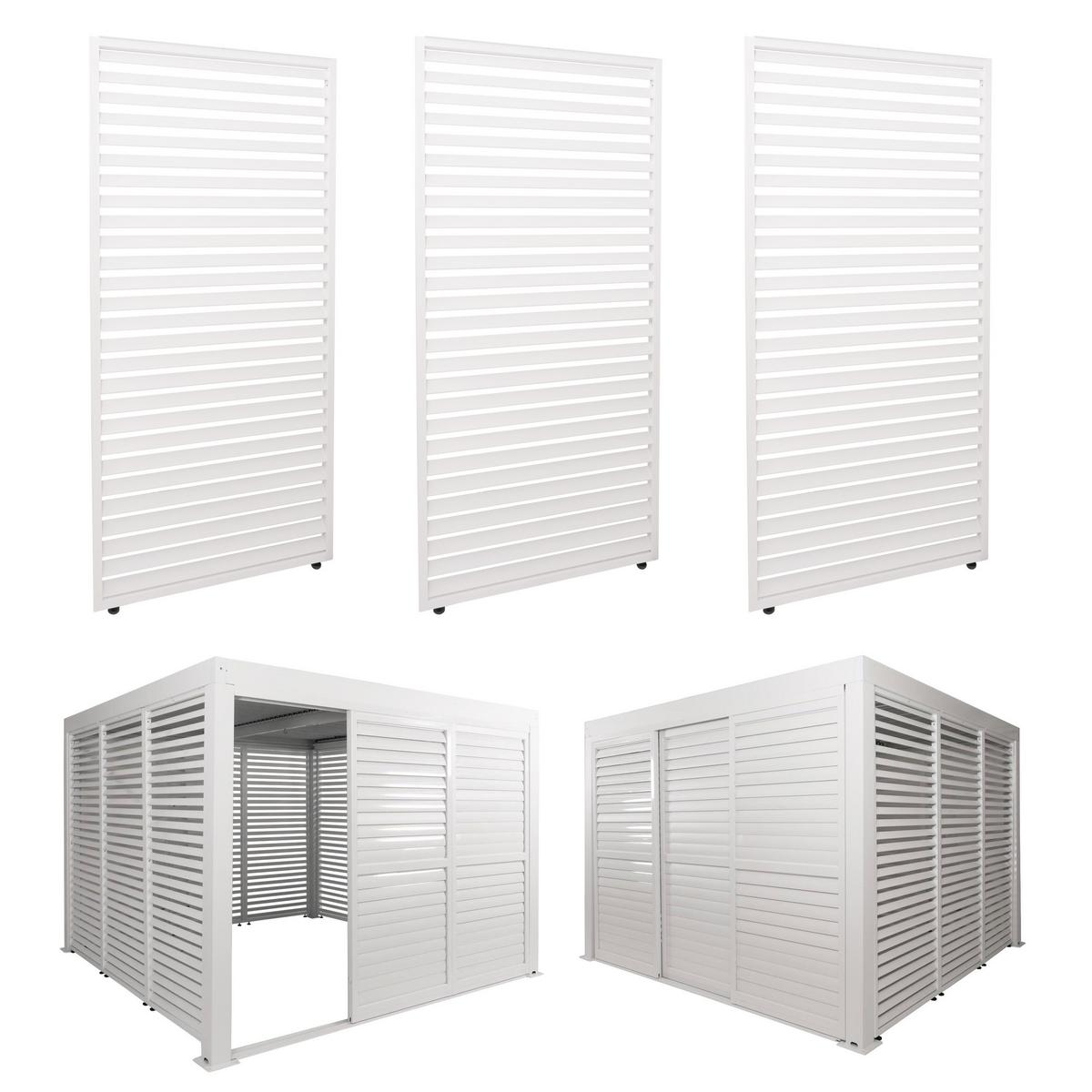 PANEELE FÜR PERGOLA 3ER-SET Weiß 3er-Set-Set - Weiß, Metall (271/204/4cm) - MCW