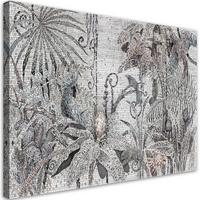 WANDBILD mosaik dschungel - Silberfarben, Textil (60/40cm) - Feeby