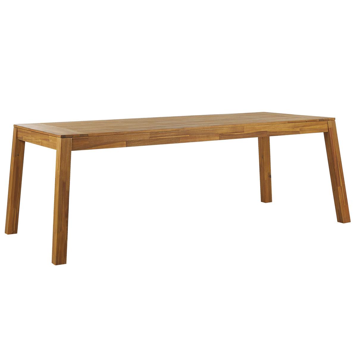 GARTENMÖBEL SET 6-Sitzer Akazienholz hellbraun 5-teilig Livorno - Hellbraun, Holz - Beliani