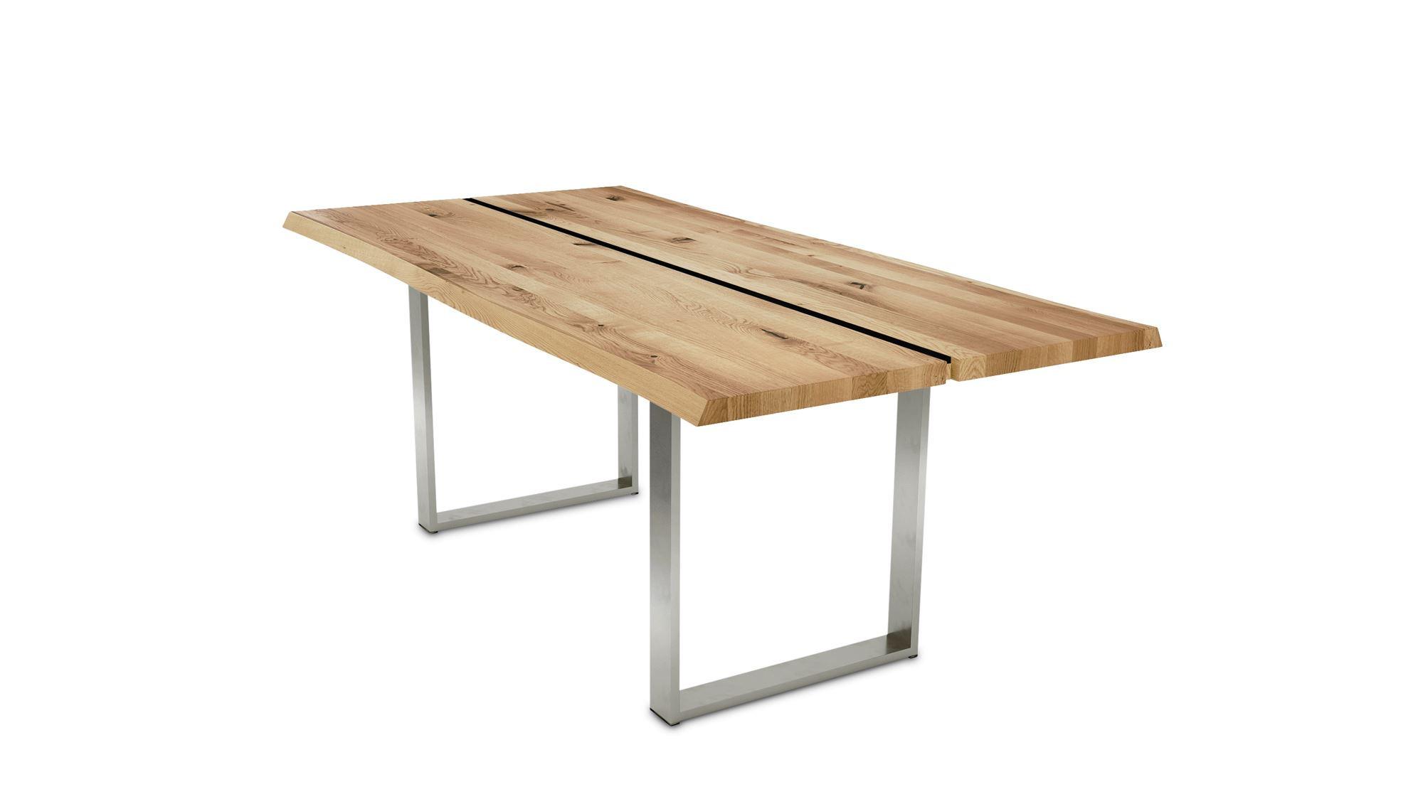 BAUMKANTENTISCH Dannie 5 160x74x90 Massivholztisch Wildeiche geölt - Wildeiche, Holz (160/74/90cm) - 58aufmkessel