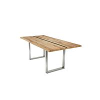 BAUMKANTENTISCH Dannie 5 140x74x90 Massivholztisch Wildeiche geölt - Wildeiche, Holz (140/74/90cm) - 58aufmkessel