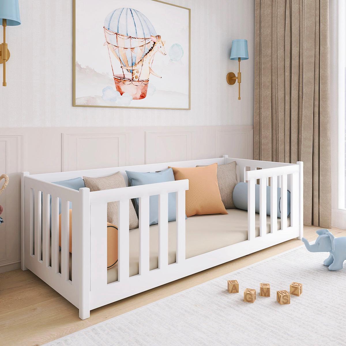 BETT 90/200 Ninon Weiß - Weiß, Holzwerkstoff (90/200cm) - Petits-meubles