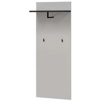 GARDEROBENPANEEL Kaschmir, schwarz 60 x 157 cm, Wandgarderobe mit Kleiderstange - Kaschmir/Schwarz, Holzwerkstoff/Metall (60/157/28cm) - Inn.Furn
