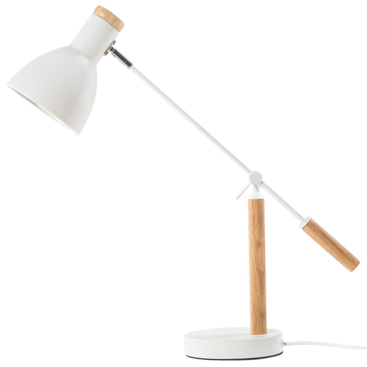 SCHREIBTISCHLAMPE Peckos 13/13/50 cm - Weiß, Metall (13/13/50cm) - Beliani