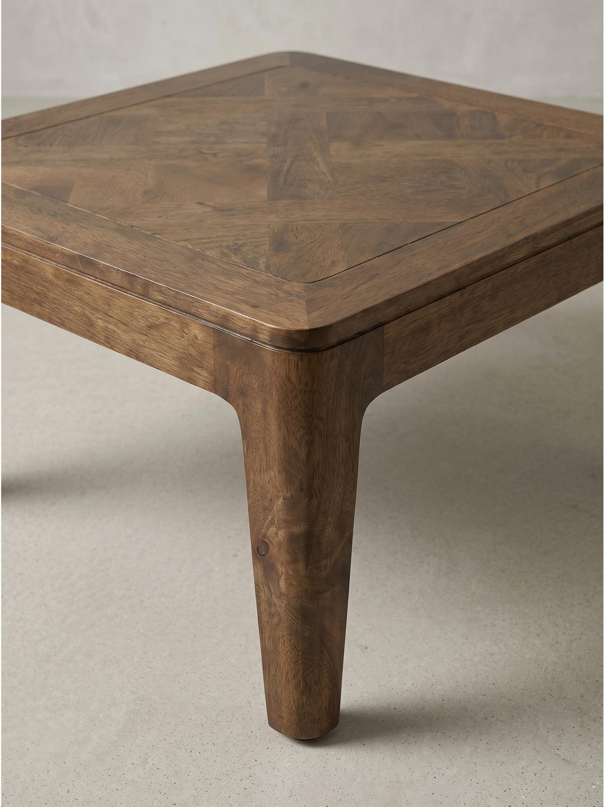 SOFATISCH LOIRE, Mango Massivholz, handgefertigt, Nussbaum-Mango, 60 x 60 x 32 cm - Braun, Mangoholz/Holz (60/60/32cm) - KADIMA DESIGN