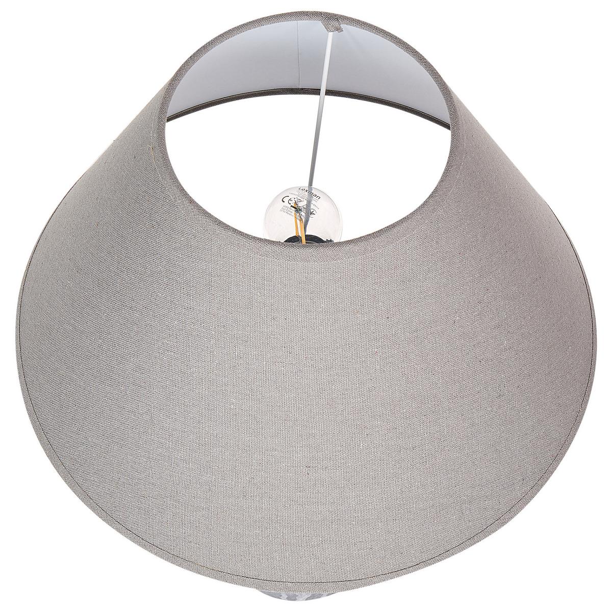 TISCHLEUCHTE Grau/Beige Agefet - Beige/Grau, Keramik (35/35/49cm) - Beliani