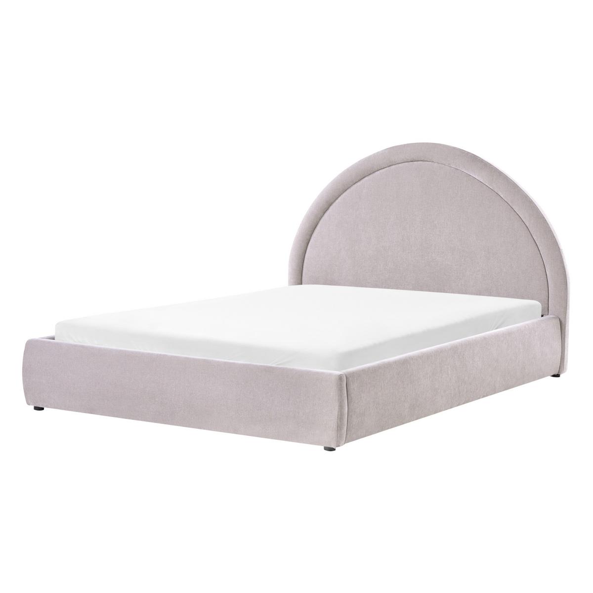 BETT mit Stauraum 140/200 cm Beige Mouzon - Beige/Grau, Textil (140/200cm) - Beliani