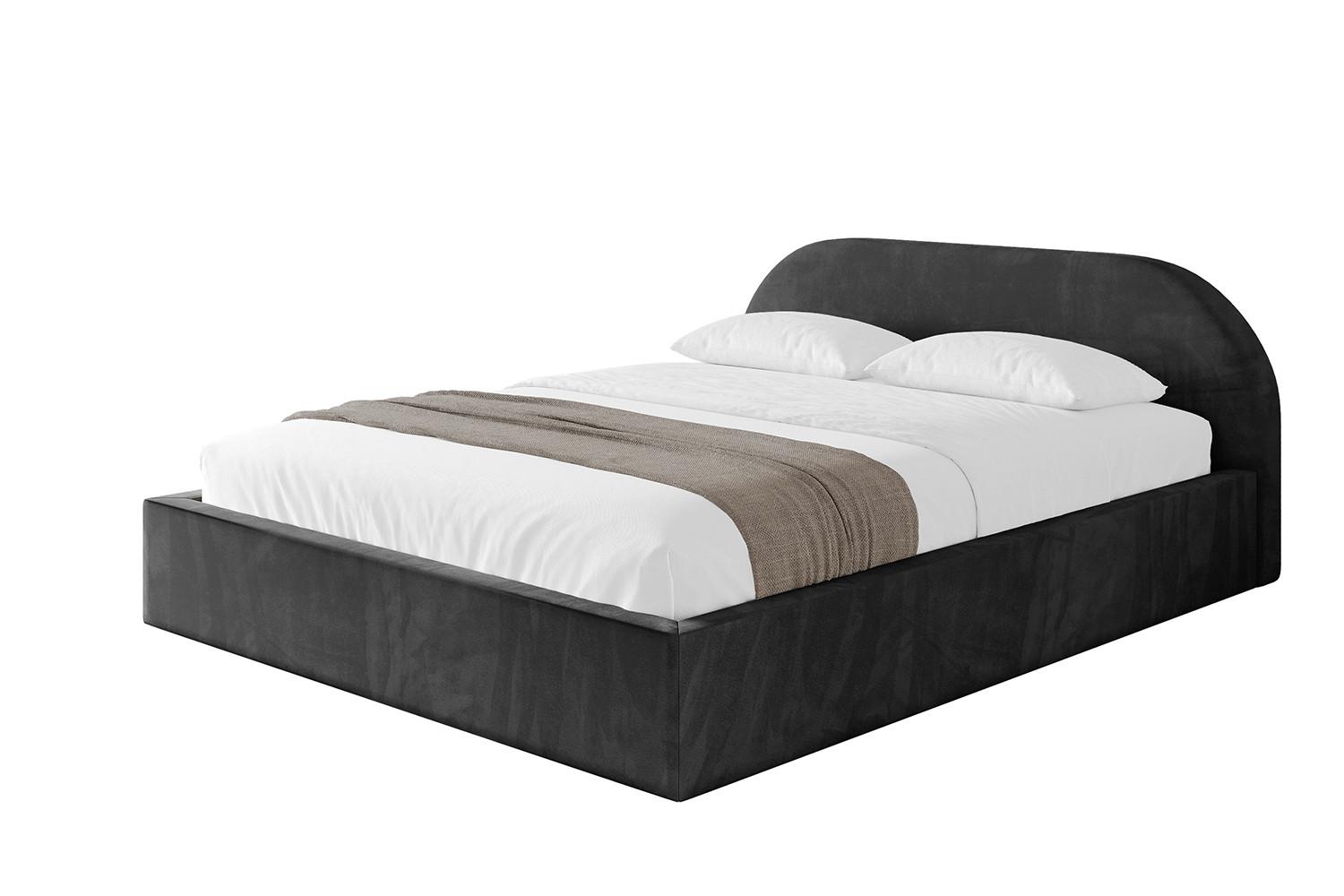 POLSTERBETT mit Bettkasten und Lattenrost, Boxbett ohne Matratze - TIVON-V1 180x200 Schwarz - Schwarz, Holzwerkstoff/Textil (180/200cm) - ALTDECOR