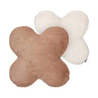 DEKOKISSEN 2er-Set Beige 54/54 cm Achillea - Beige/Braun, Textil (54/54cm) - Beliani