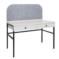 SCHREIBTISCH Lumi Weiß und Schwarz - Weiß, Holzwerkstoff (64/120/126.5cm) - Petits-meubles