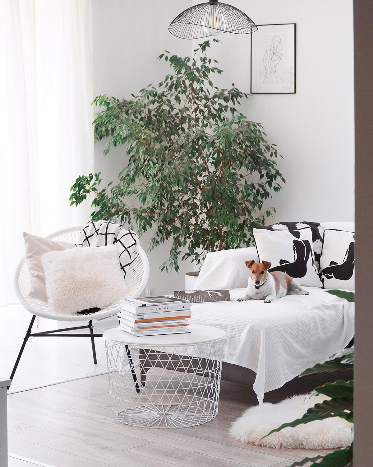 RATTANSTUHL Kunststoff weiß 70 cm Acapulco II - Schwarz/Weiß, Kunststoff (70/85/90cm) - Beliani