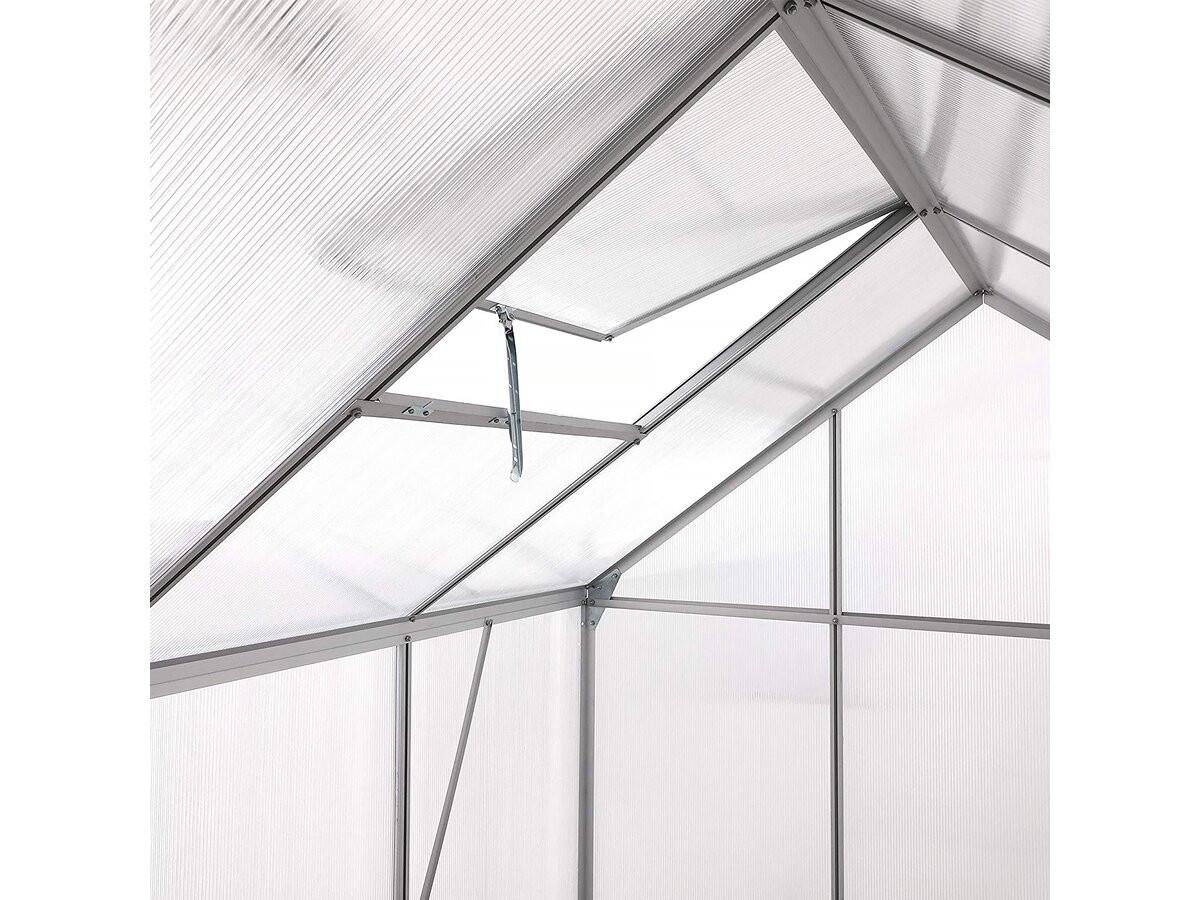 GEWÄCHSHAUS POLYCARBONAT basilic Grau - Grau, Metall (190/195/250cm) - Habitat Garten