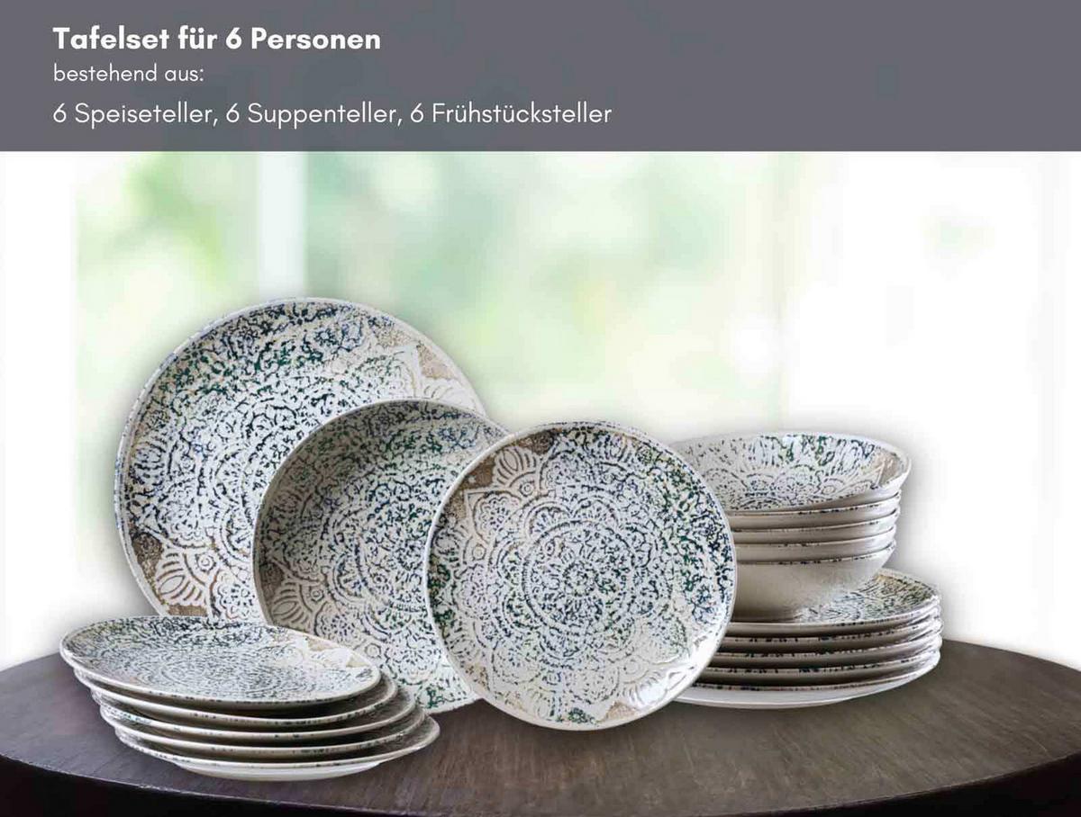 TAFEL-SET Luigi bunt 18-tlg. - Multicolor, Keramik (30/44/39cm) - Ritzenhoff Breker