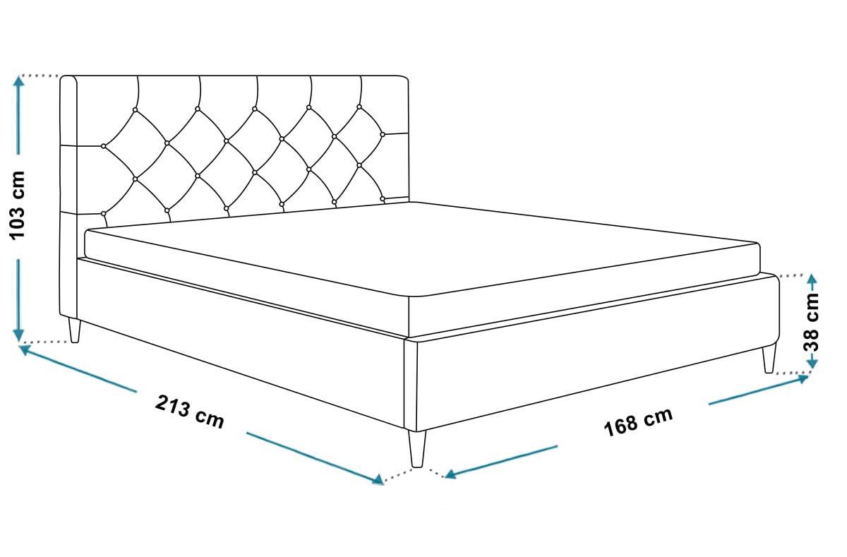 POLSTERBETT LUX Boston mit Kopfteil, 160 x 200 cm, Doppelbett mit Lattenrost aus Holz, Kunstleder Weiß, Füße in Farbe: Braun - Weiß, Holz/Textil (160/200cm) - Alpi-Möbel