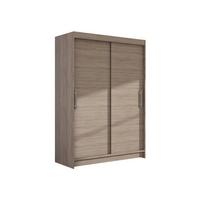 KLEIDERSCHRANK Miami I - Silberfarben/Trüffeleichefarben, Holzwerkstoff/Kunststoff (120/200/58cm) - MIRJAN24