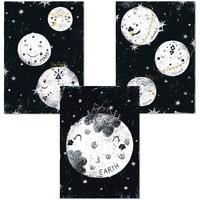 POSTER Set Mit 3 Planets Lunas A4 Rahmenlos - Klar, Papier (29.7/5/21cm) - Nacnic