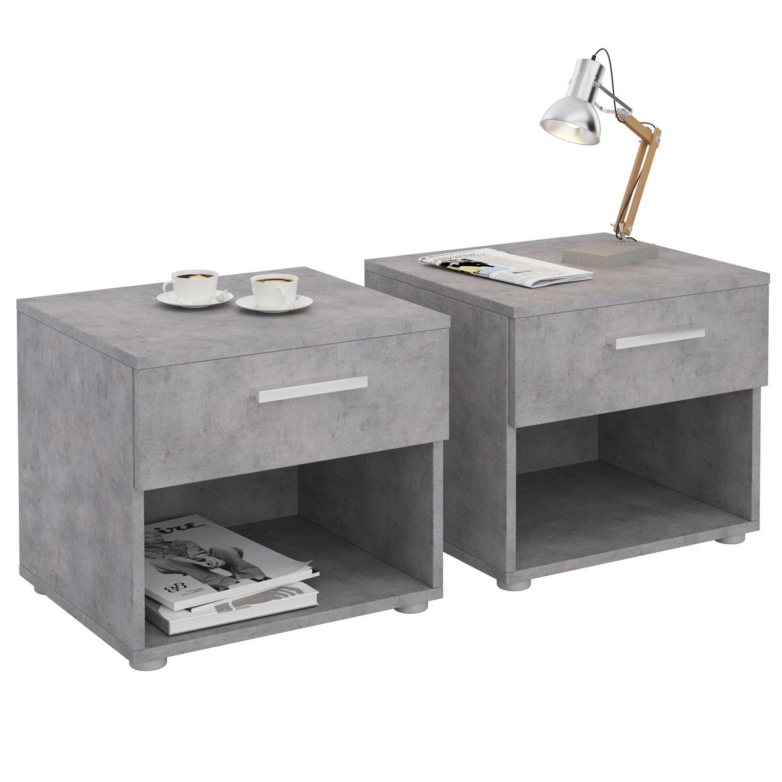 NACHTTISCH MARY 2ER-SET - Grau, Holzwerkstoff (42/38/30cm) - CARO-Möbel