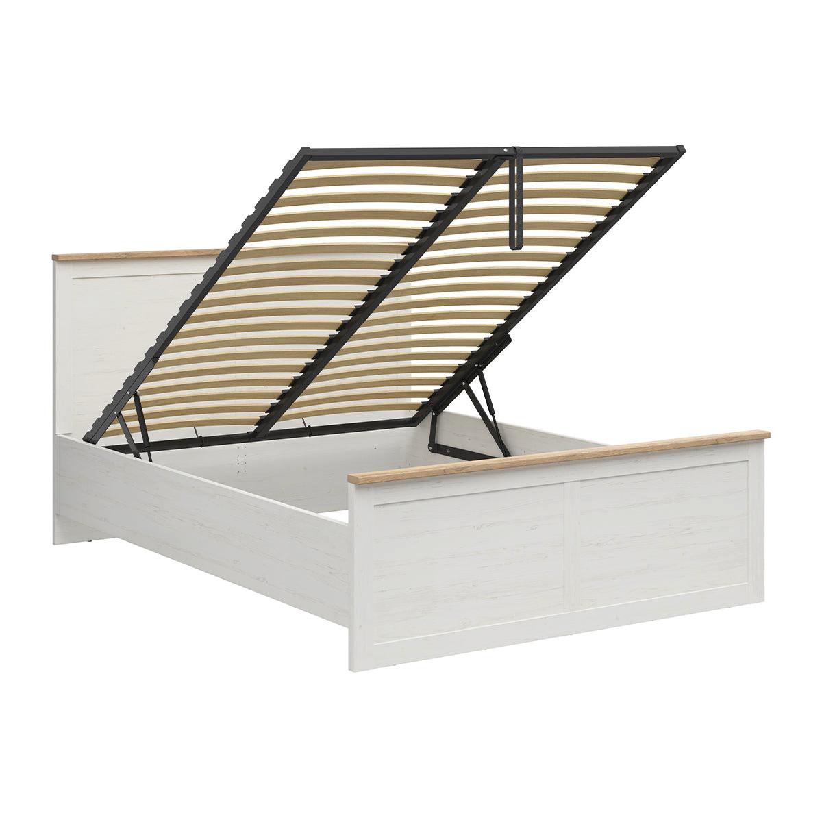 BOXBETT 160/200 Aksel Weiß - Weiß, Holzwerkstoff (160/200cm) - Petits-meubles