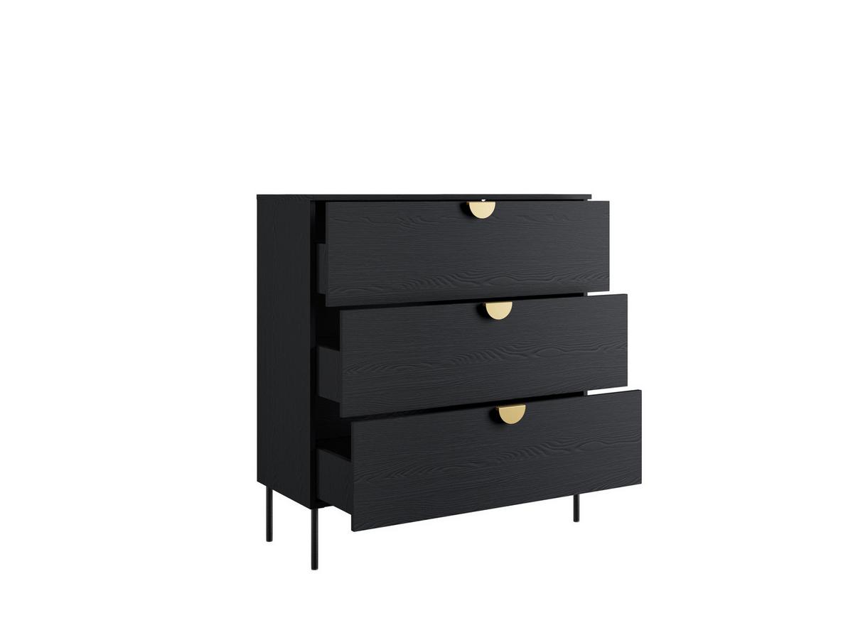 KOMMODE Graphitschwarz 100/107/40 - Graphitfarben, Holzwerkstoff (100/107/40cm) - RAUMHIRSCH FURNITURE