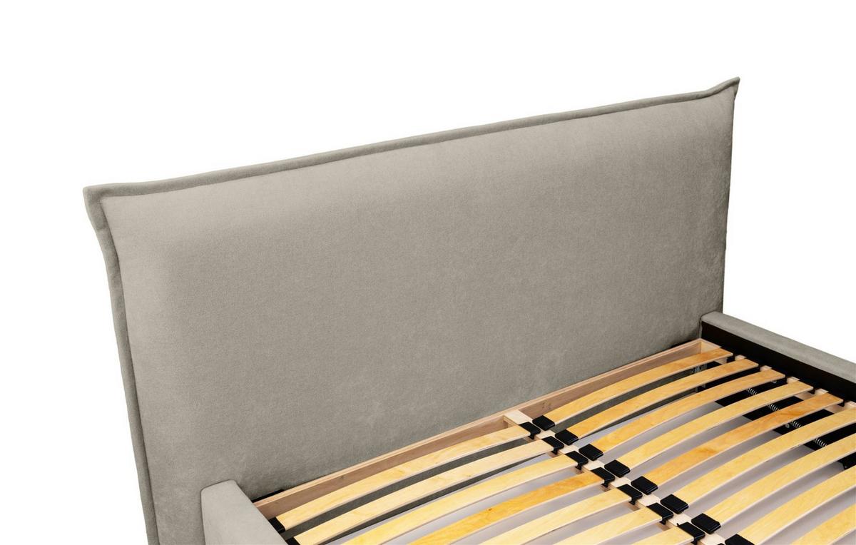 POLSTERBETT Amada Komplettset - Greige, Holzwerkstoff/Textil (180/200cm) - Fun Möbel