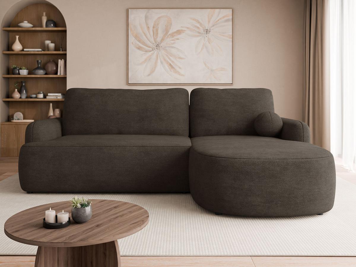 ECKSOFA Loridu, Seite: Rechts - Schwarz/Braun, Holz/Kunststoff (250/174cm) - MIRJAN24
