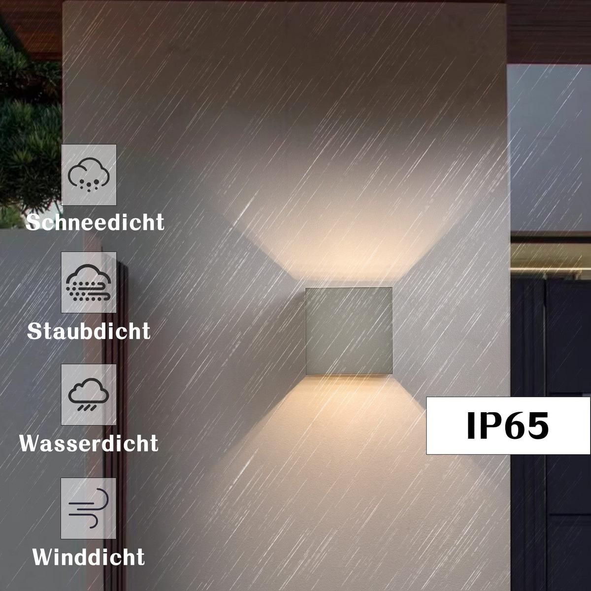 WANDLEUCHTE Inspiration - Grau, Metall (10/10/10cm) - Nettlife