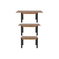ESSTISCH ALIVO Ausziehbar 130 - 175 / 85 x 77 cm - Schwarz, Holz (130/85/77cm) - MASSENO