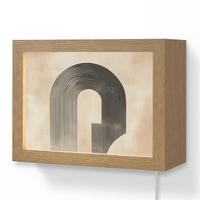 WANDLEUCHTE Schleife - Streifen - Minimalistisch - Schwarz 20x15 cm - Beige, Holzwerkstoff (20/15/8cm) - OnlyWow