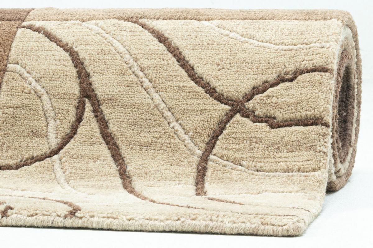 HANDKNÜPFTEPPICH Domas 170x240 cm - Braun, Textil (170/240cm) - THEKO