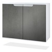 KOMMODE Sylt Beton Dunkel Optik - Dunkelgrau, Holzwerkstoff (92.5/73.5/35cm) - Vladon