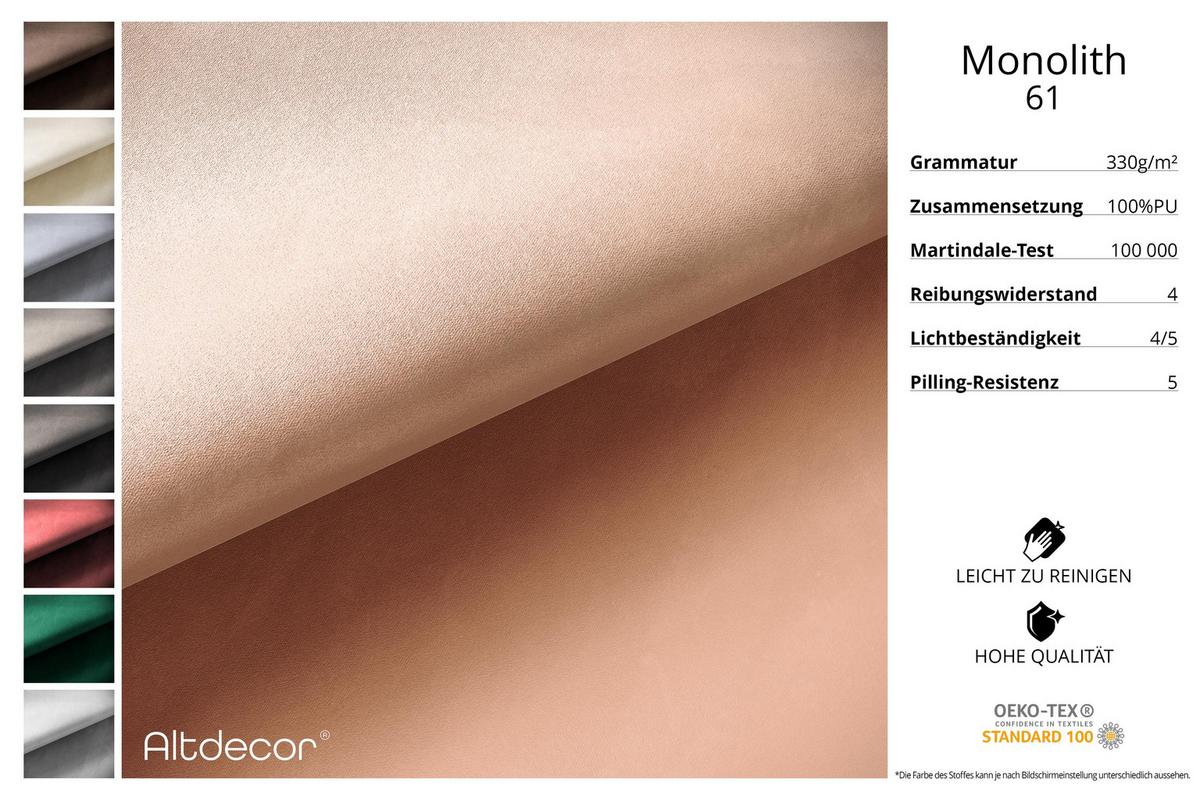 ECKSOFA modulares Sofa Kerru-L3 - 475x190x70 cm Apricot Velours - Koralle, Holzwerkstoff/Textil (475/190cm) - ALTDECOR