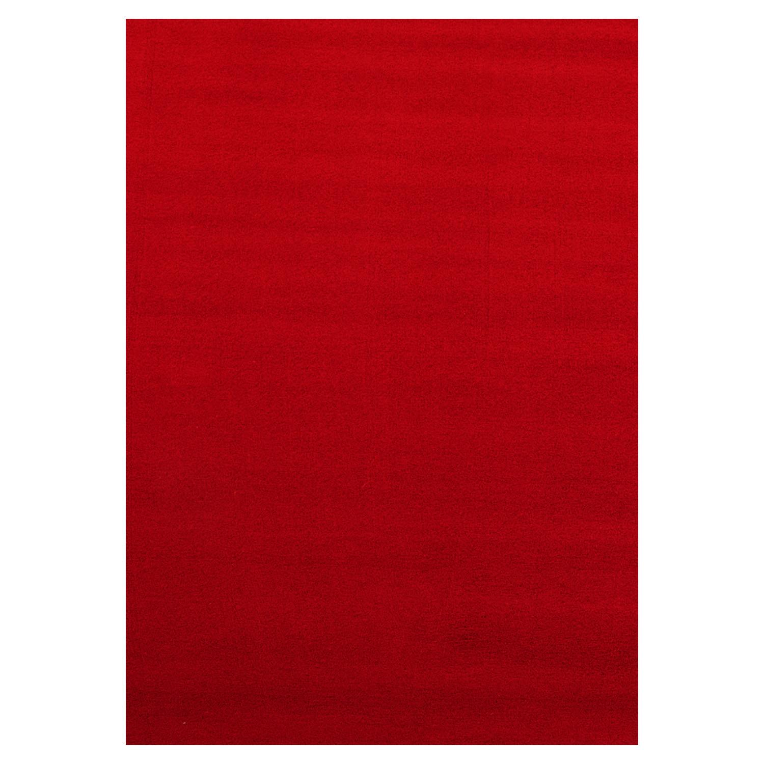 TEPPICH Kurzflor Waschbar LECH in Rot, einfarbig, 140 x 200 cm - Rot, Textil (200/140cm) - KADIMA DESIGN