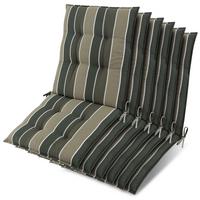 NIEDERLEHNER Sun-NL 105x50x8cm Grün-Gestreift (6tlg) - Grün, Textil (50/100cm) - Beautissu 