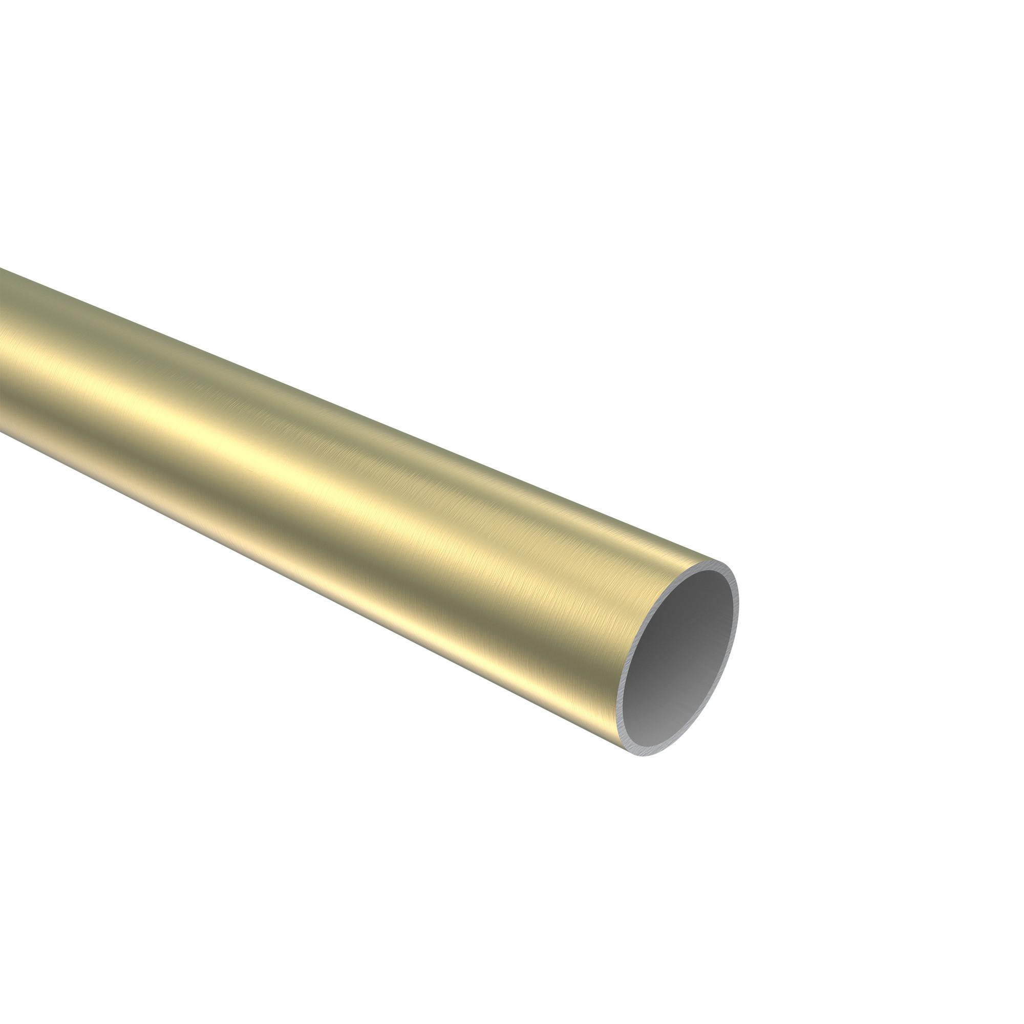 RUNDROHR 180 cm, 20 mm Ø Messing-Optik - Messingfarben, Metall (180cm) - INTERDECO