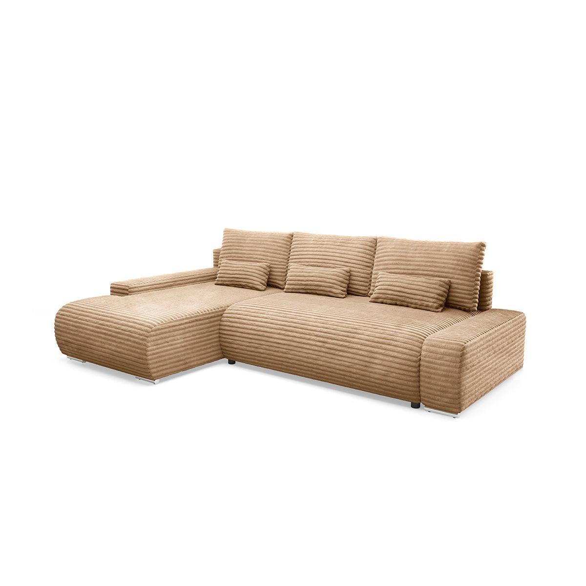 ECKSOFA Ivana 3 Sitzplätze Beige - Beige, Holz (265/172cm) - Petits-meubles