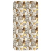 BADEMATTE Mosaik - Marmor - Gold 60x120 cm - Champagner, Textil (60/120cm) - OnlyWow