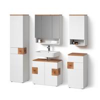 BADMÖBEL-SET Tanaro Weiß 5 Teile - Weiß, Holzwerkstoff (73/64/37cm) - Livinity®