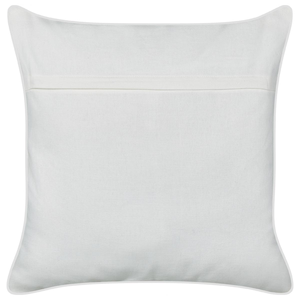 DEKOKISSEN 2er-Set Cremeweiß 45/45 cm Scirpus - Gelb/Weiß, Textil (45/45cm) - Beliani