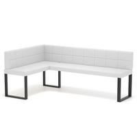 ECKBANK links SANA U Kunstleder gesteppt, 128/168 cm Weiß - Weiß, Kunststoff/Textil (128/168cm) - Idohome