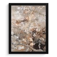 POSTER MIT RAHMENGERAHMTES BILD Mandelblüte - Kunst - Van Gogh - Beige - Abstrakt Bilderrahmen 30x40 cm - Braun, Papier (30/40cm) - MuchoWow