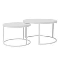 COUCHTISCH rund Klein, Weißglanz, Rahmen Weiß - Weiß, Holzwerkstoff (70/70/48cm) - Idohome