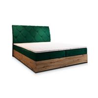 BOXBETT VELLANO 180x200 cm mit Matratze und Topper - Grün - Grün, Holz (180/200cm) - MASSENO