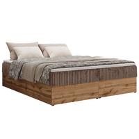 BOXBETT WOOD ZERO 140/200 - Braun Cord - H4 - Topper Visco - Braun, Textil (140/200cm) - MKS