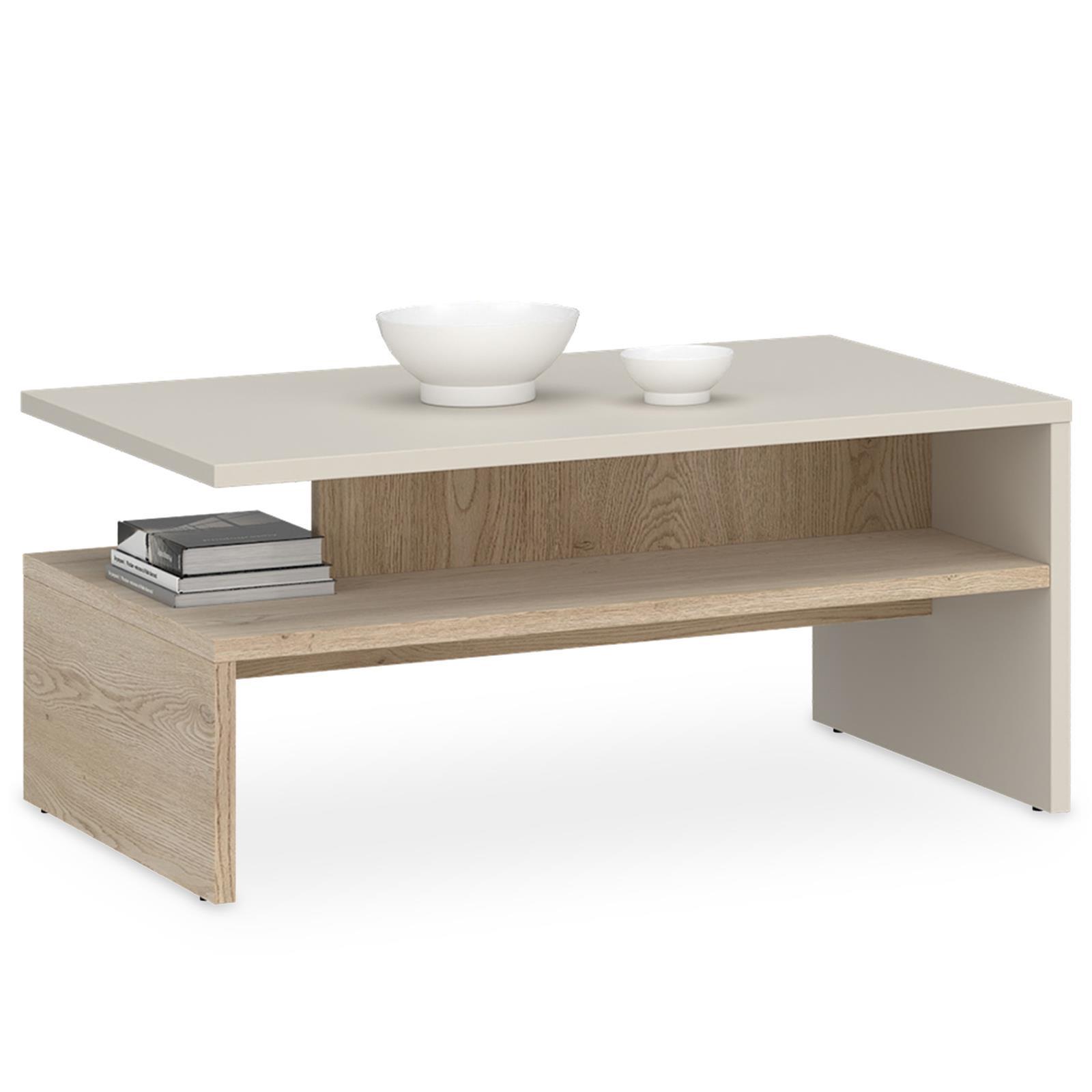 COUCHTISCH PAULINA Kaschmir/Cremona Eiche - Kaschmir/Sonoma Eiche, Holzwerkstoff (60/90/42cm) - IDIMEX